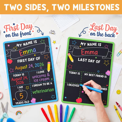 First & Last Day Reusable School Board