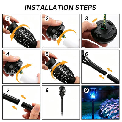 Solar Flame Torch Lights
