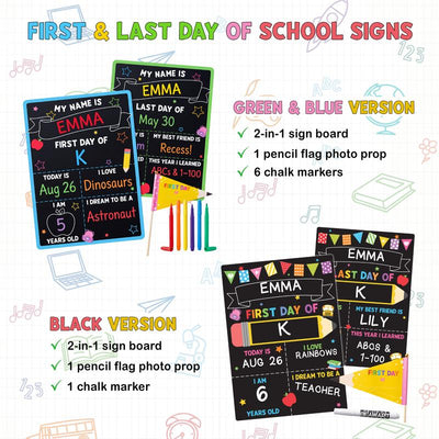 First & Last Day Reusable School Board