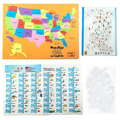 World Map Puzzle with Flags