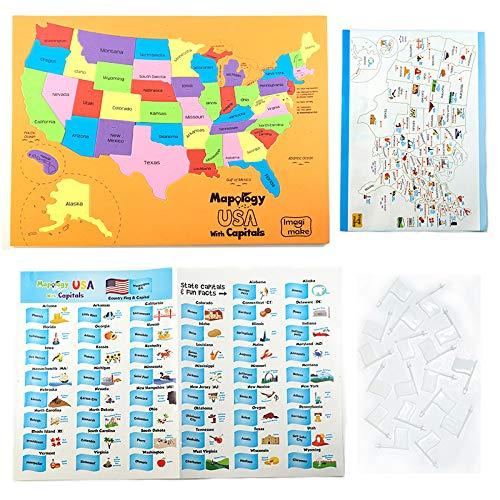 World Map Puzzle with Flags