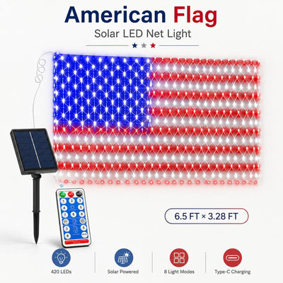 Solar LED Flag Net