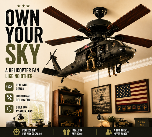 Military Helicopter Ceiling Fan