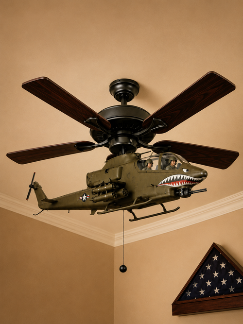 Military Helicopter Ceiling Fan