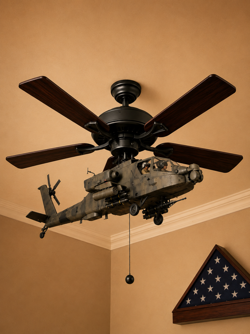 Military Helicopter Ceiling Fan