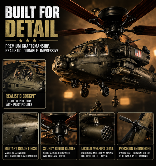Military Helicopter Ceiling Fan