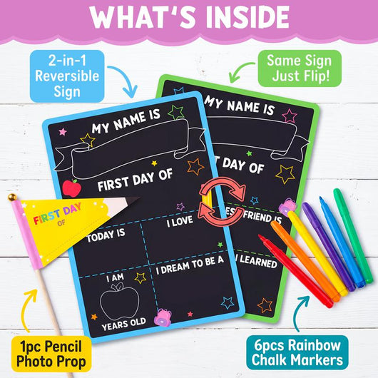 First & Last Day Reusable School Board