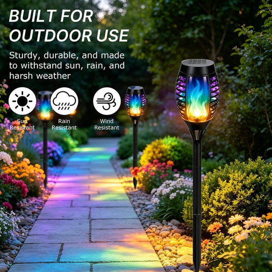 Solar Flame Torch Lights