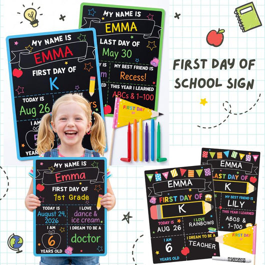 First & Last Day Reusable School Board